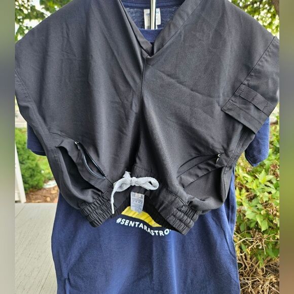 Wonder Wink jogger skinny pant scrubs XS w bonus nursing WE CAN DO IT tshirt - Picture 5 of 16